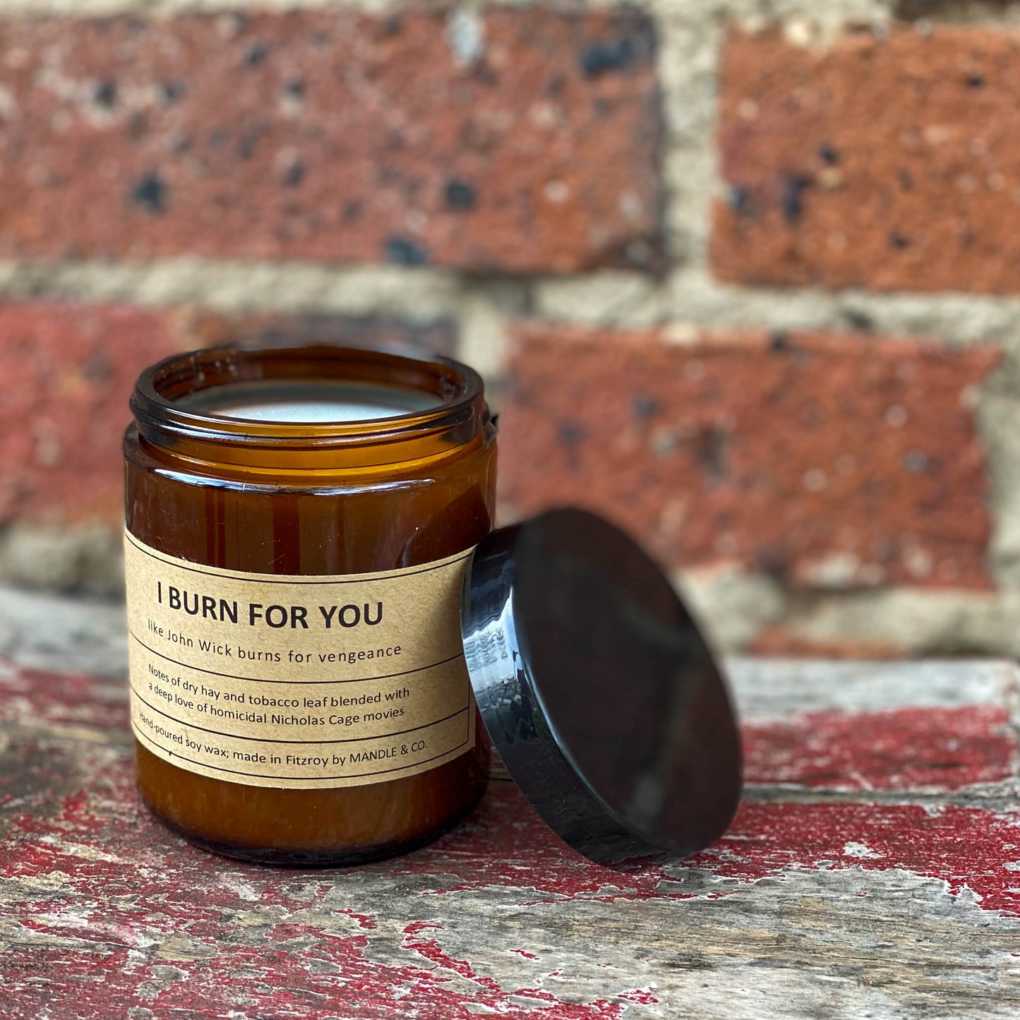 Candle • I Burn For You • Like John Wick burns for vengeance • 225g