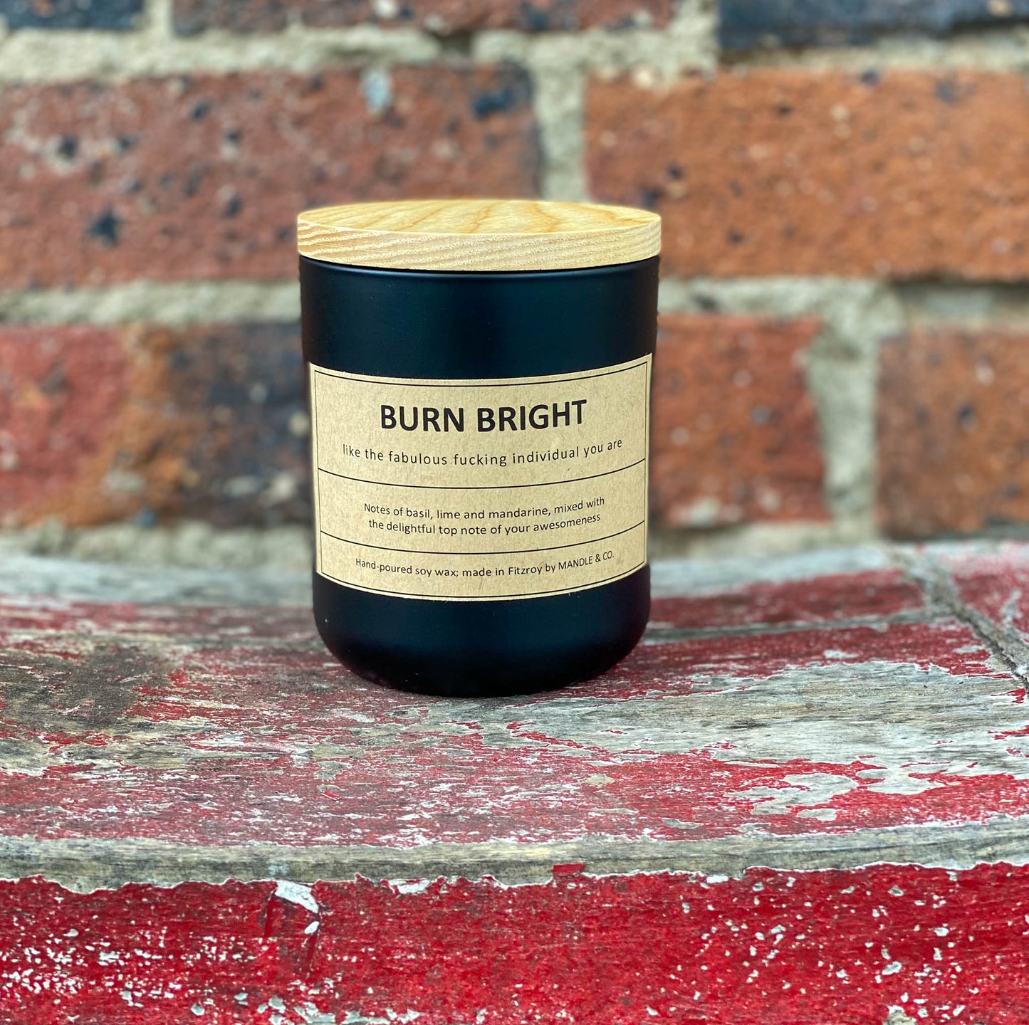 Candle • Burn Bright • like the fabulous f@cking individual you are • 285g